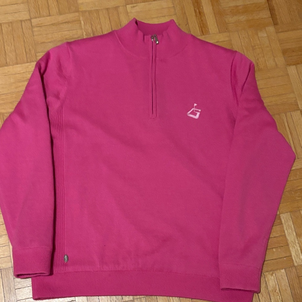 Glenmuir Pink Half-Zip Sweater